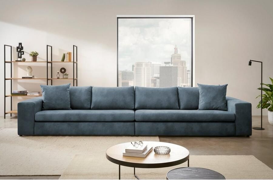 Andas 4-zitsbank SLEETLAND XXL in fluweel of vintage lederlook - Foto 3