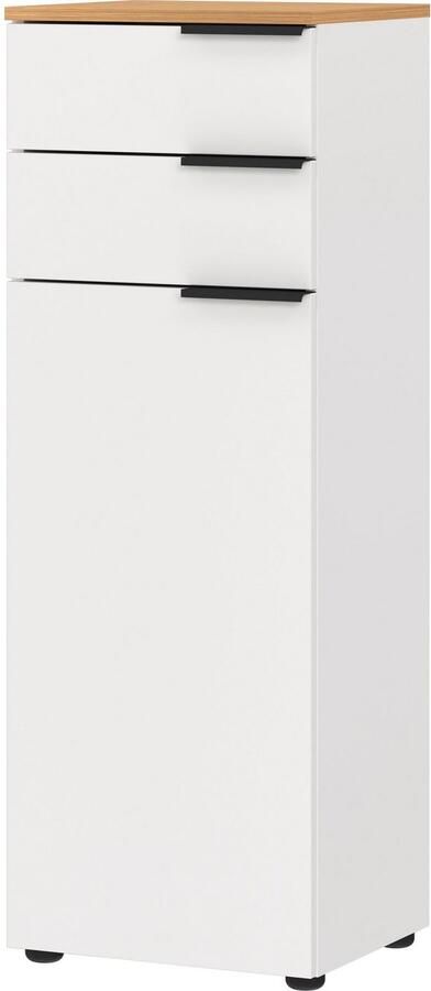 Andas Badkamerserie Majtum bestaand uit wastafelonderkast spiegel inclusief ledverlichting & halfhoge kast made in germany (3-delig) - Foto 13