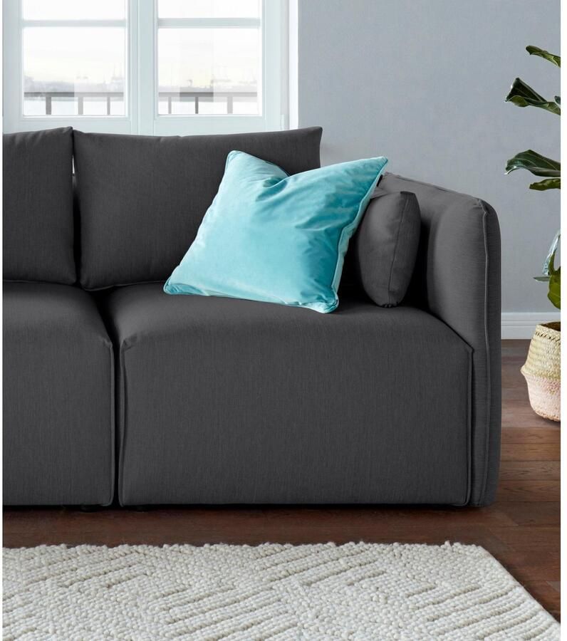 Andas Bank-hoekelement Nöre Modulair om samen te stellen in vele stofkwaliteiten en kleuren (1 stuk)