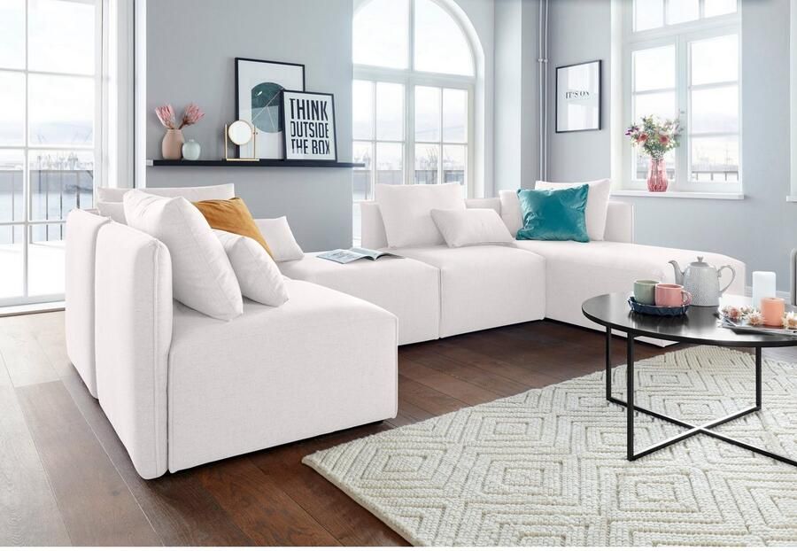 Andas Bank-hoekelement Nöre Modulair om samen te stellen in vele stofkwaliteiten en kleuren (1 stuk) - Foto 2