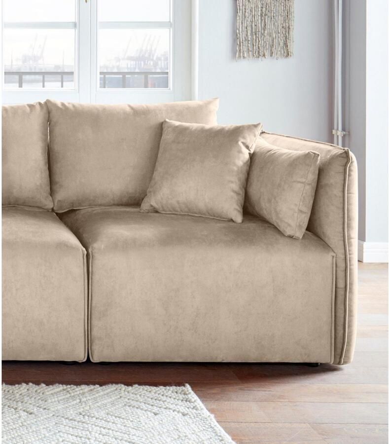 Andas Bank-hoekelement Nöre Modulair om samen te stellen in vele stofkwaliteiten en kleuren (1 stuk)