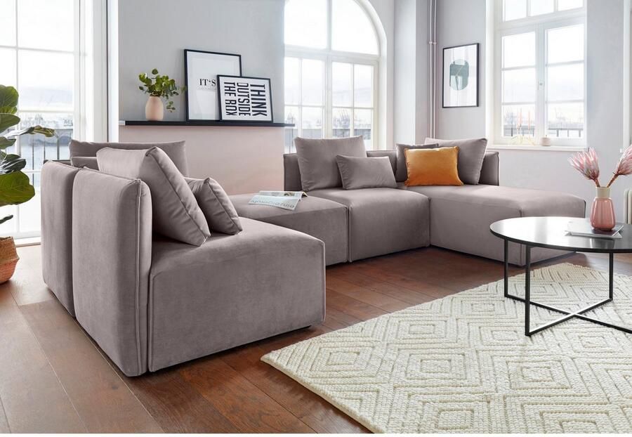 Andas Bank-hoekelement Nöre Modulair om samen te stellen in vele stofkwaliteiten en kleuren (1 stuk) - Foto 2