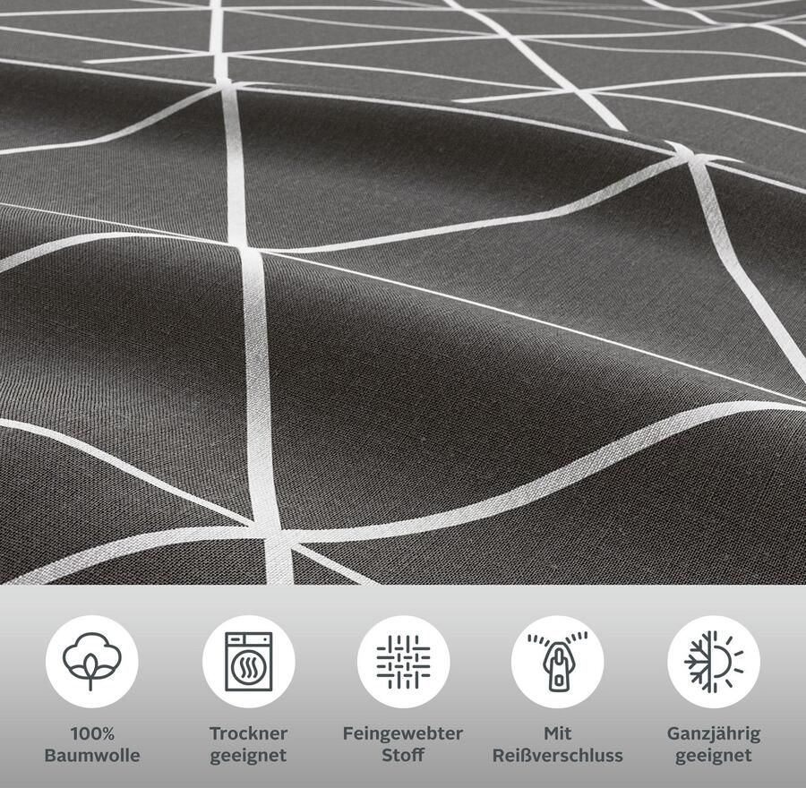 Andas Beddengoed Balsby in maat 135x200 of 155x220 cm 100% katoen (2-delig) - Foto 2