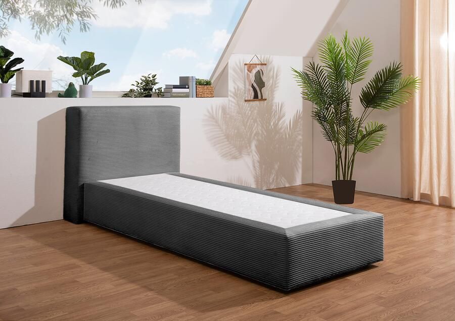 Andas Boxspring Åby In cord bekleding optioneel met en zonder matras verkrijgbaar - Foto 4
