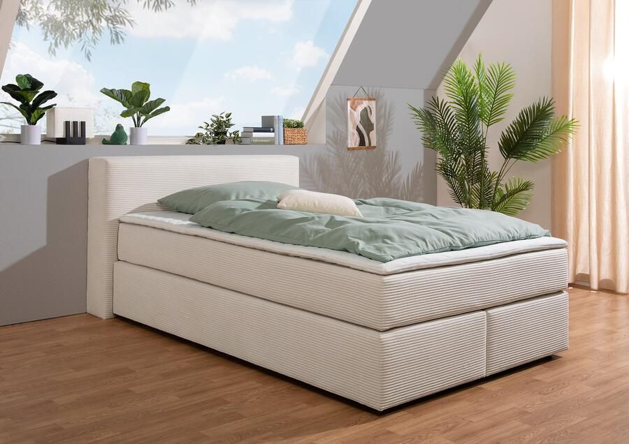 Andas Boxspring Åby In cord bekleding optioneel met en zonder matras verkrijgbaar - Foto 4