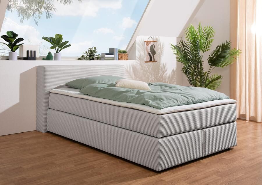 Andas Boxspring Åby In cord bekleding optioneel met en zonder matras verkrijgbaar - Foto 4