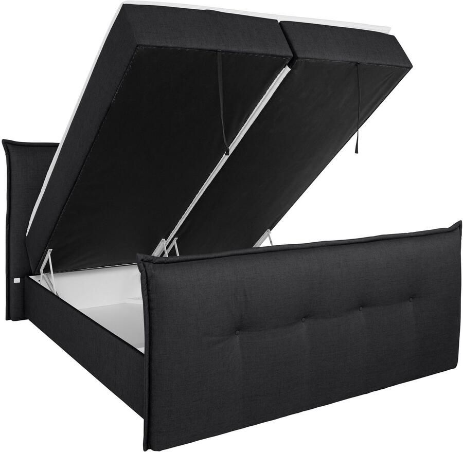 Andas Boxspring Lichtgewicht inclusief voetbord bedkist & topmatras in 4 breedten en 2 hardheden