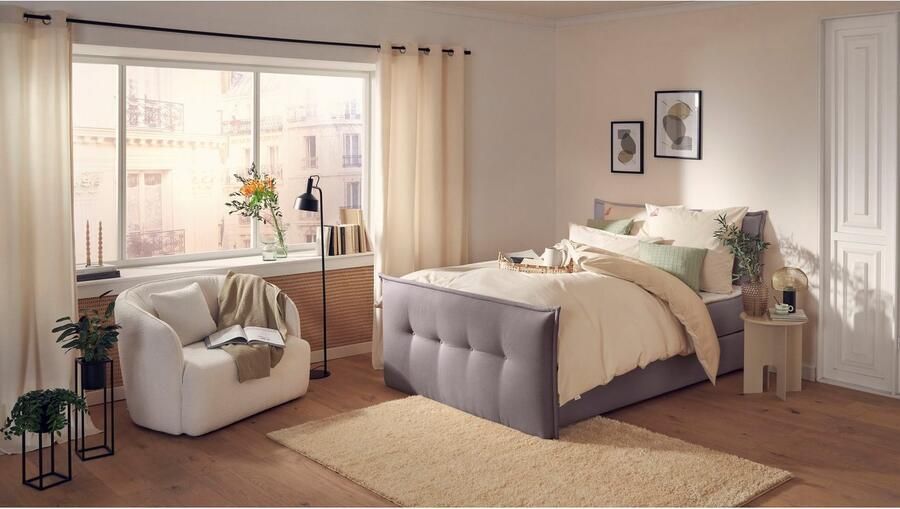 Andas Boxspring Lichtgewicht inclusief voetbord bedkist & topmatras in 4 breedten en 2 hardheden - Foto 7