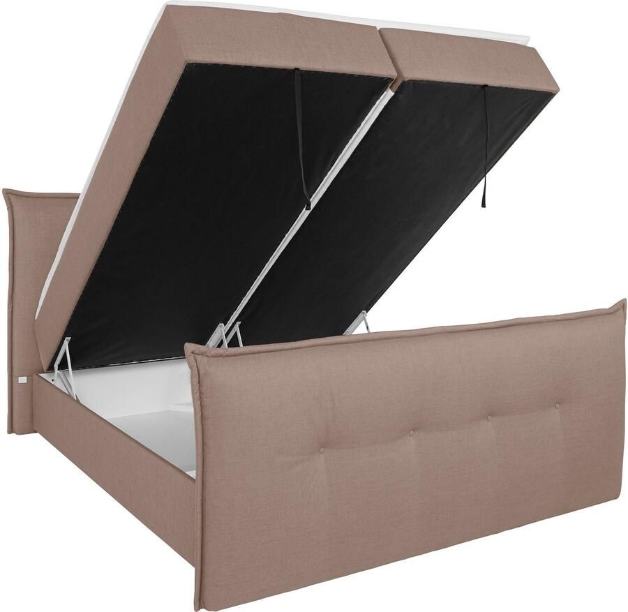 Andas Boxspring Lichtgewicht inclusief voetbord bedkist & topmatras in 4 breedten en 2 hardheden