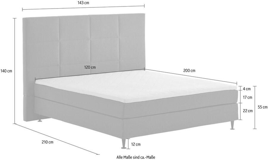 Andas Boxspring Linja met hotelbed-karakter comfort-lighoogte en topmatras inclusief - Foto 4