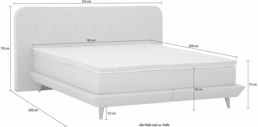 Andas Boxspring Premium Stiksels met capitonnage incl. topmatras - Foto 4