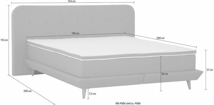 Andas Boxspring Premium Stiksels met capitonnage incl. topmatras - Foto 4