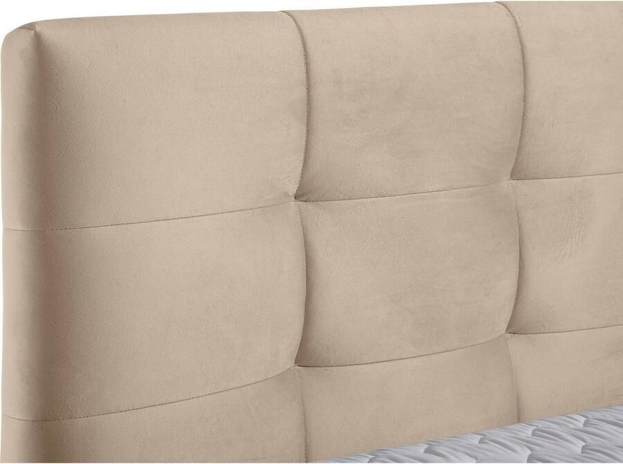 Andas Boxspring Salo XXL in fluwelige look of structuurstof 6 breedten in extra lang 220 cm 4 hardheden - Foto 2