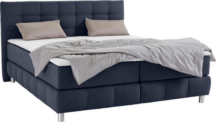 Andas Boxspring Salo XXL in fluwelige look of structuurstof 6 breedten in extra lang 220 cm 4 hardheden - Foto 4