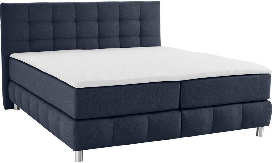 Andas Boxspring Salo XXL in fluwelige look of structuurstof 6 breedten in extra lang 220 cm 4 hardheden - Foto 3