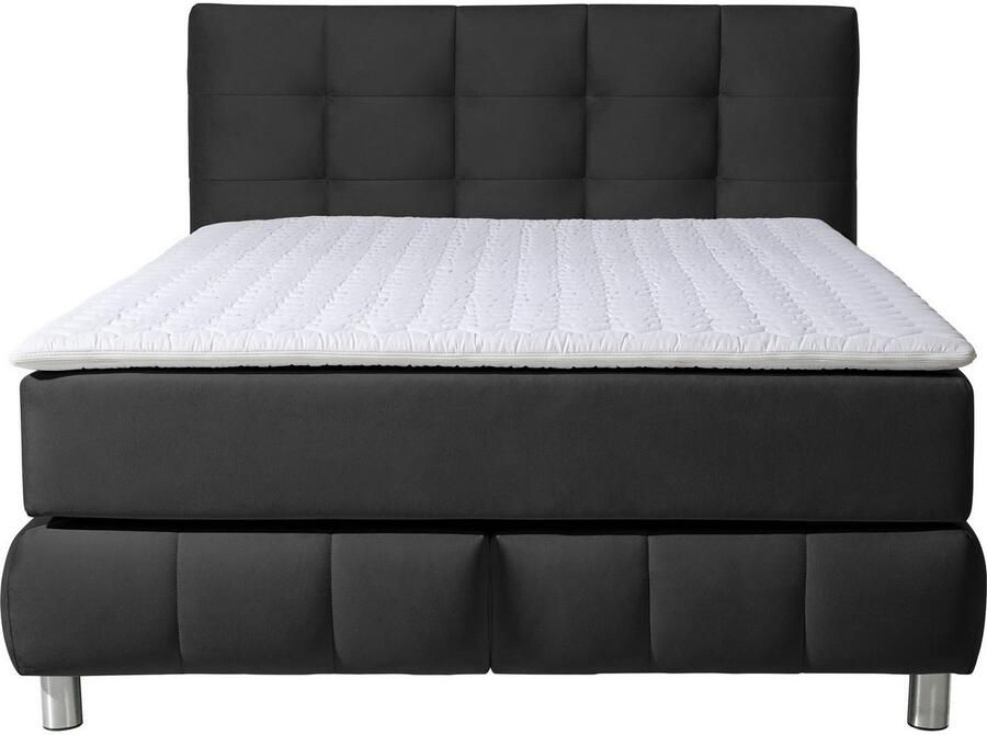 Andas Boxspring Salo XXL in fluwelige look of structuurstof 6 breedten in extra lang 220 cm 4 hardheden - Foto 2