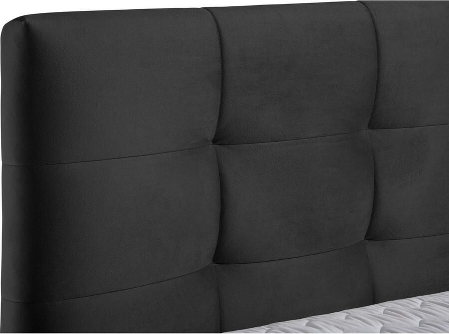 Andas Boxspring Salo XXL in fluwelige look of structuurstof 6 breedten in extra lang 220 cm 4 hardheden - Foto 3
