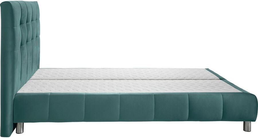 Andas Boxspring Salo XXL in fluwelige look of structuurstof 6 breedten in extra lang 220 cm 4 hardheden - Foto 6