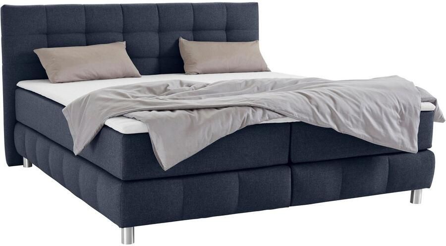 Andas Boxspring Salo XXL in fluwelige look of structuurstof 6 breedten in extra lang 220 cm 4 hardheden - Foto 4