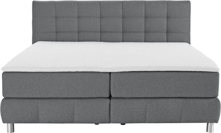 Andas Boxspring Salo XXL in fluwelige look of structuurstof 6 breedten in extra lang 220 cm 4 hardheden - Foto 5