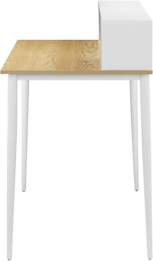 Andas Bureau GRAVA Breedte 120 cm bureau-opzetkast kabeldoorvoer achter de klep - Foto 8
