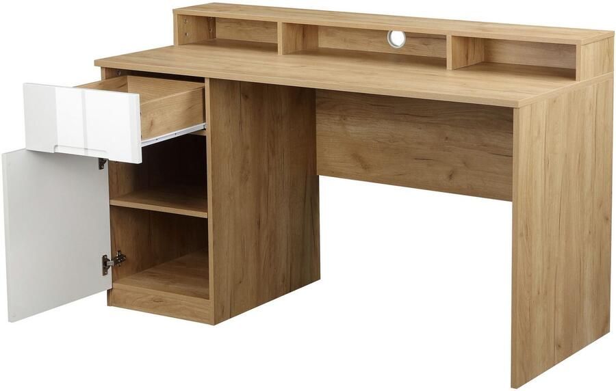 Andas Bureau Lund Monitorsteun hoogglans fronten breedte 140 cm - Foto 3