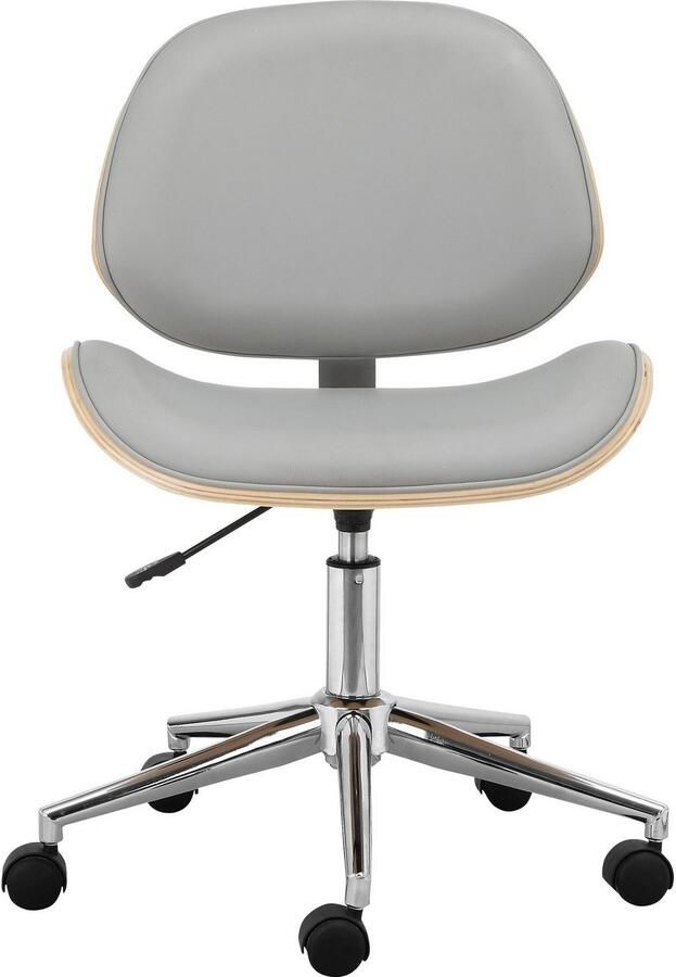Andas Bureaustoel KIRUNA Kunstleer met populierenhouten schaal in hoogte verstelbaar 360° draaibaar (1 stuk) - Foto 7