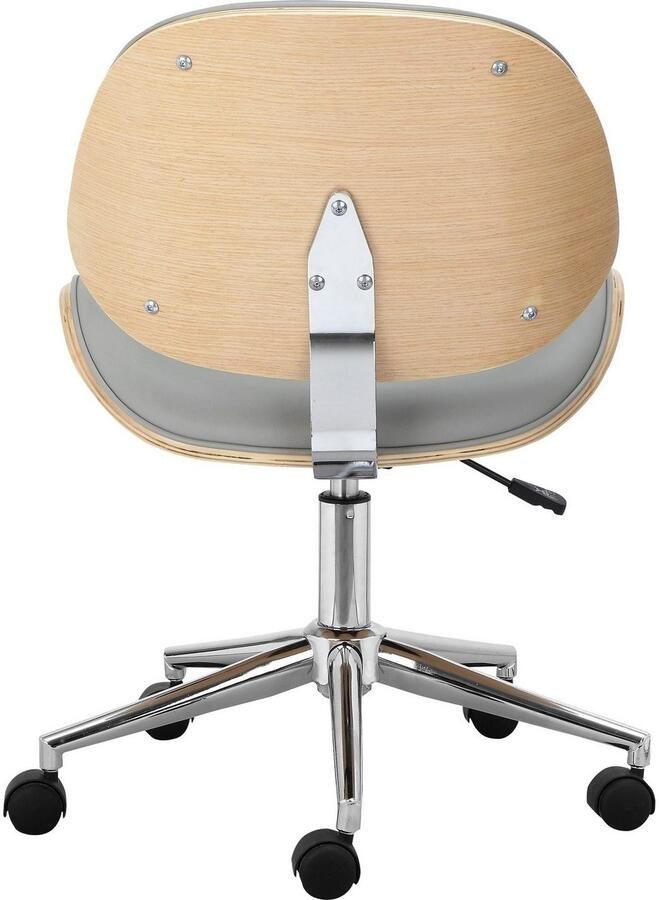 Andas Bureaustoel KIRUNA Kunstleer met populierenhouten schaal in hoogte verstelbaar 360° draaibaar (1 stuk) - Foto 5