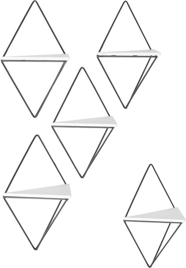 Andas Decoratief wandrek Ruiten roedel Decoratieplank wanddecoratie van metaal (set 5-delig) - Foto 2