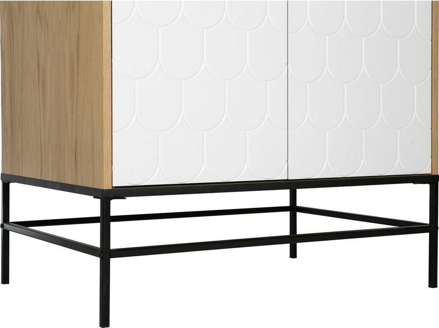 Andas Draaideurkast Frezingen in de fronten goudkleurige handgrepen breedte 80 cm FSC - Foto 3