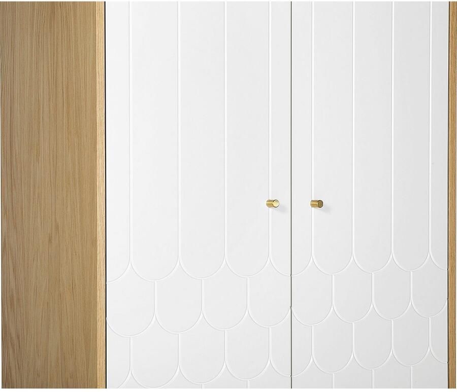Andas Draaideurkast Frezingen in de fronten goudkleurige handgrepen breedte 80 cm FSC - Foto 2