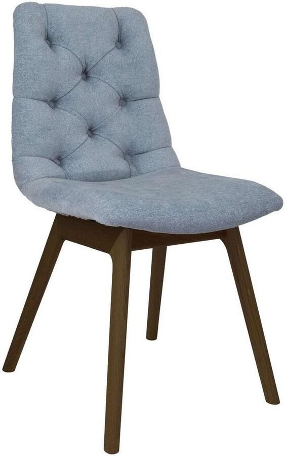 Andas Eetkamerstoel Ramon met massief houten poten in verschillende kleuren en stoffen (set 2 stuks)