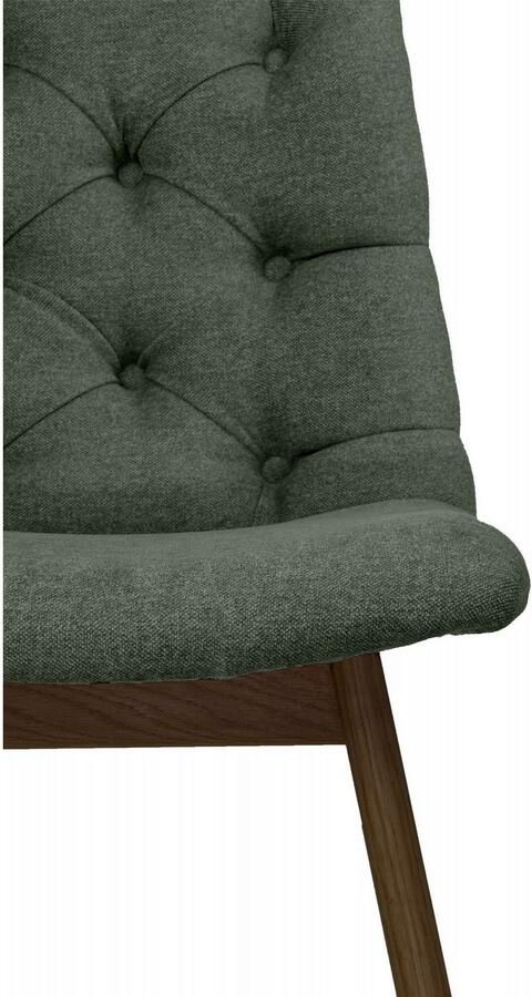 Andas Eetkamerstoel Ramon met massief houten poten in verschillende kleuren en stoffen (set 2 stuks) - Foto 4