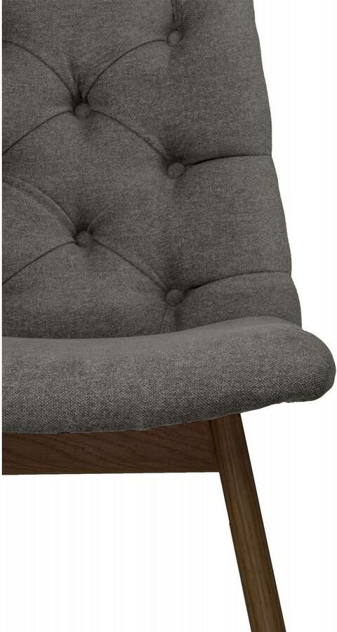 Andas Eetkamerstoel Ramon met massief houten poten in verschillende kleuren en stoffen (set 2 stuks) - Foto 4