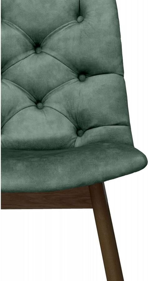 Andas Eetkamerstoel Ramon met massief houten poten in verschillende kleuren en stoffen (set 2 stuks) - Foto 4