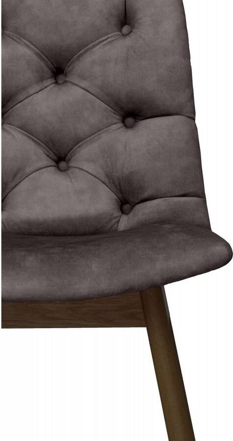 Andas Eetkamerstoel Ramon met massief houten poten in verschillende kleuren en stoffen (set 2 stuks) - Foto 4