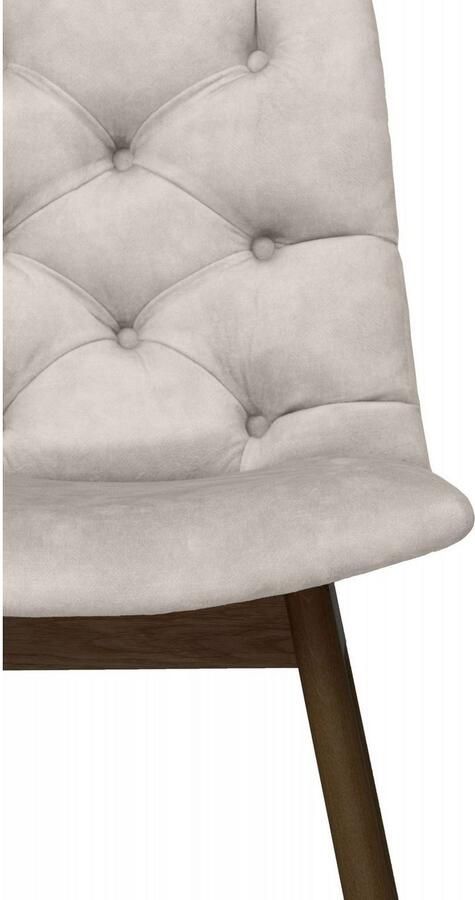 Andas Eetkamerstoel Ramon met massief houten poten in verschillende kleuren en stoffen (set 2 stuks) - Foto 4