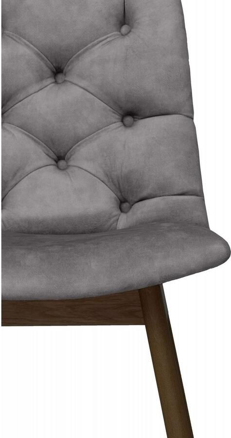 Andas Eetkamerstoel Ramon met massief houten poten in verschillende kleuren en stoffen (set 2 stuks) - Foto 4