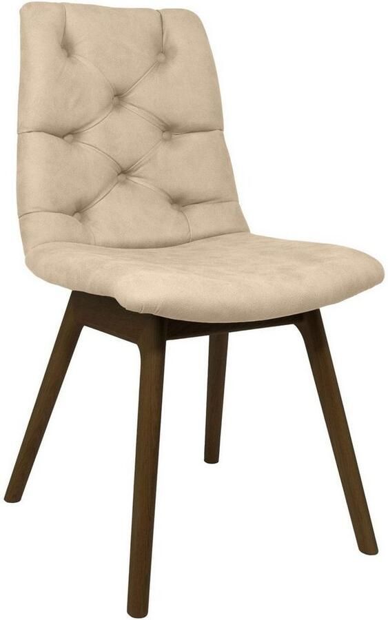 Andas Eetkamerstoel Ramon met massief houten poten in verschillende kleuren en stoffen (set 2 stuks) - Foto 2