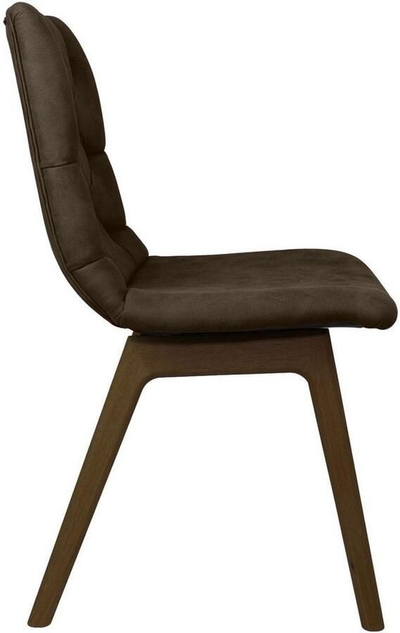 Andas Eetkamerstoel Ramon met massief houten poten in verschillende kleuren en stoffen (set 2 stuks)