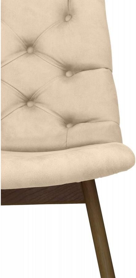 Andas Eetkamerstoel Ramon met massief houten poten in verschillende kleuren en stoffen (set 2 stuks) - Foto 5