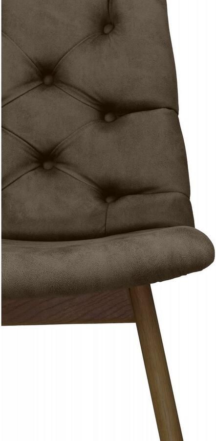 Andas Eetkamerstoel Ramon met massief houten poten in verschillende kleuren en stoffen (set 2 stuks) - Foto 5