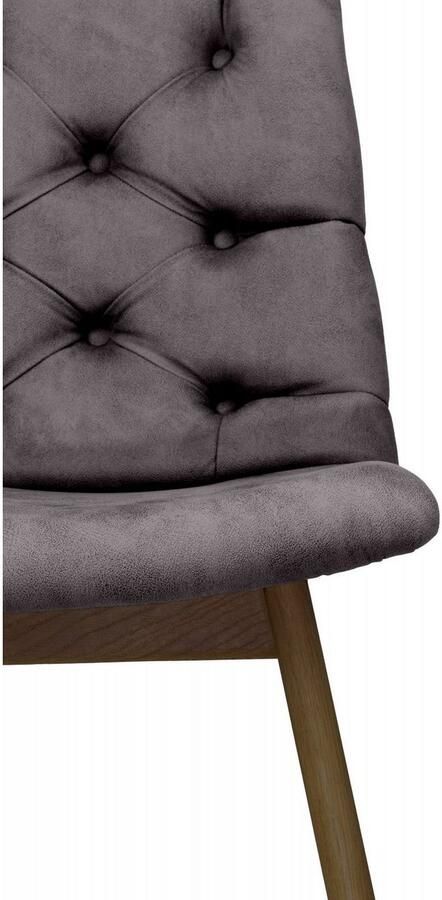 Andas Eetkamerstoel Ramon met massief houten poten in verschillende kleuren en stoffen (set 2 stuks) - Foto 5