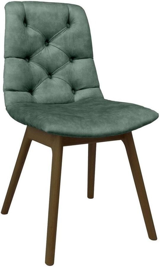 Andas Eetkamerstoel Ramon met massief houten poten in verschillende kleuren en stoffen (set 2 stuks) - Foto 2