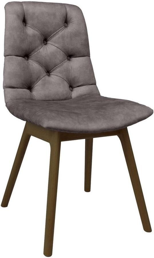 Andas Eetkamerstoel Ramon met massief houten poten in verschillende kleuren en stoffen (set 2 stuks) - Foto 2