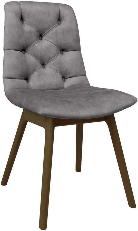 Andas Eetkamerstoel Ramon met massief houten poten in verschillende kleuren en stoffen (set 2 stuks) - Foto 2