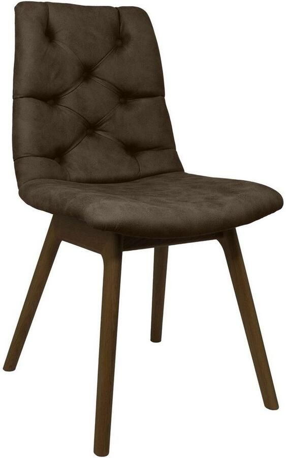 Andas Eetkamerstoel Ramon met massief houten poten in verschillende kleuren en stoffen (set 2 stuks) - Foto 2