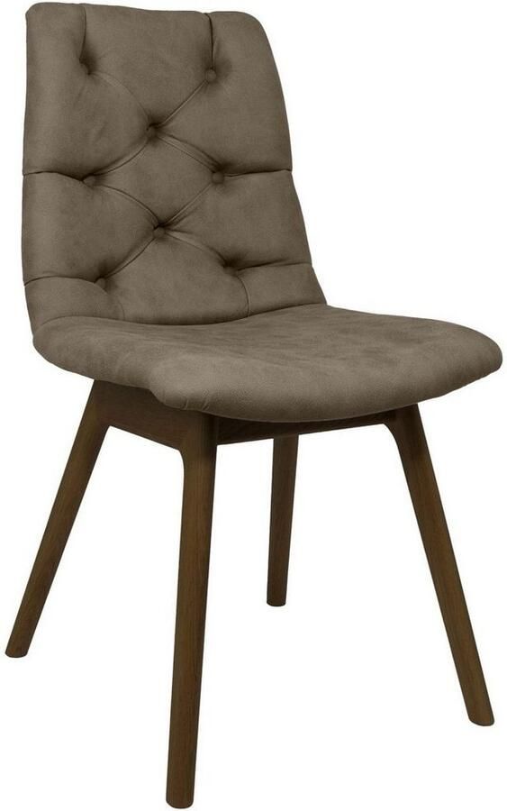 Andas Eetkamerstoel Ramon met massief houten poten in verschillende kleuren en stoffen (set 2 stuks) - Foto 2