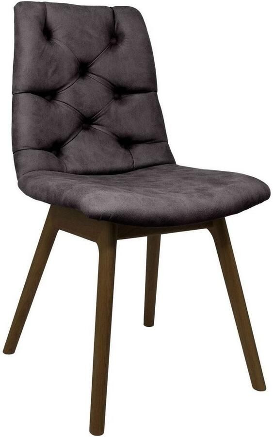 Andas Eetkamerstoel Ramon met massief houten poten in verschillende kleuren en stoffen (set 2 stuks) - Foto 2