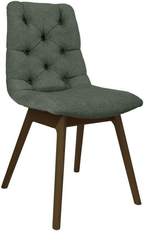 Andas Eetkamerstoel Ramon met massief houten poten in verschillende kleuren en stoffen (set 2 stuks)